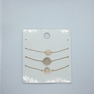 NWT Forever 21 3 Gold Bracelets